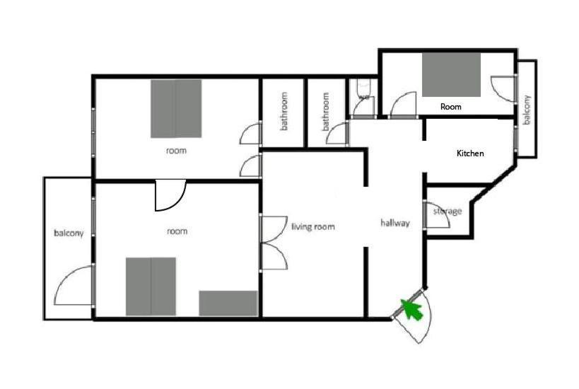 Central&Cozy Balcony!3Bdr 2Bth Будапеща Екстериор снимка